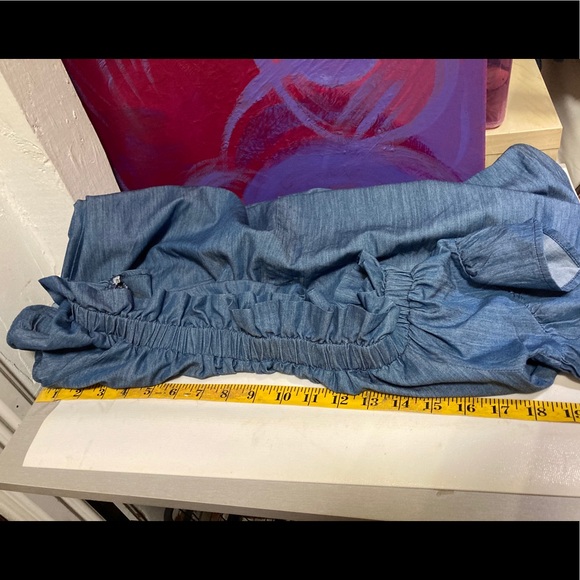 Altar’d State Jean color dress off shoulder cotton - Picture 8 of 8